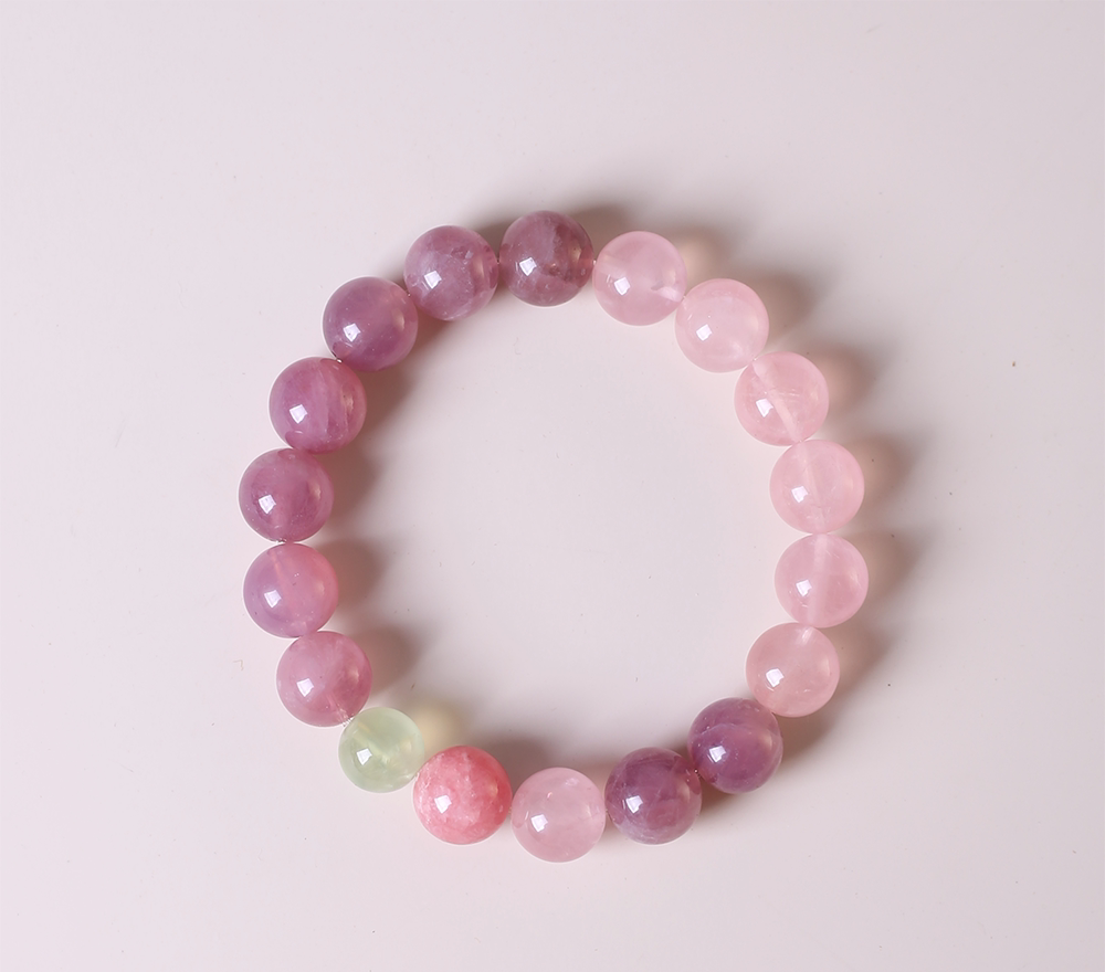 Taoyuan Rose Quartz & Rhodochrosite Bracelet — product image 1