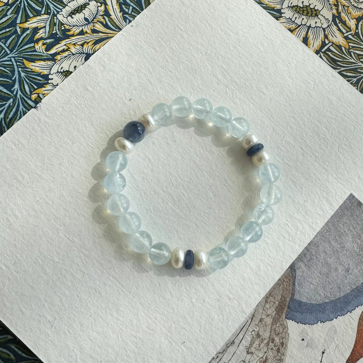 Beimingyu Aquamarine & Freshwater Pearl Bracelet — product image 3