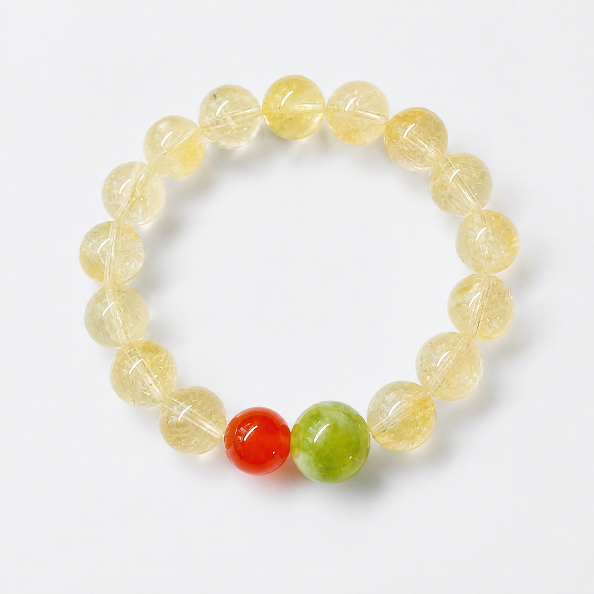Prosperity Citrine, Nanhong & Xiuyu Jade Bracelet — product image 1