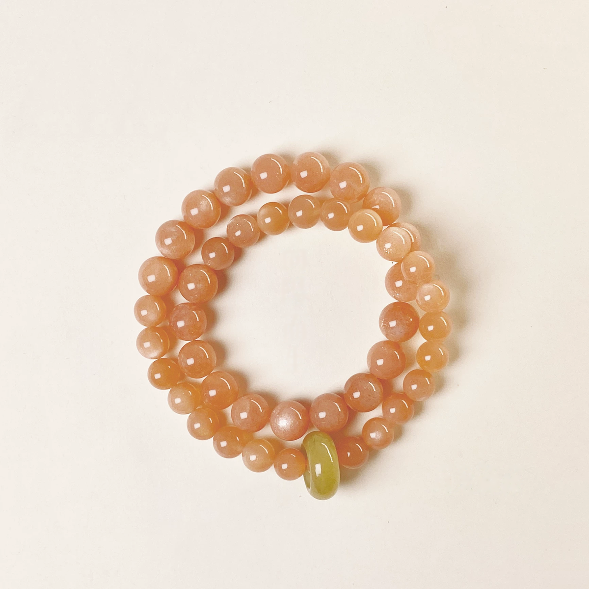 Fuguang Moonstone & Sunstone Double-Wrap Bracelet — product image 1