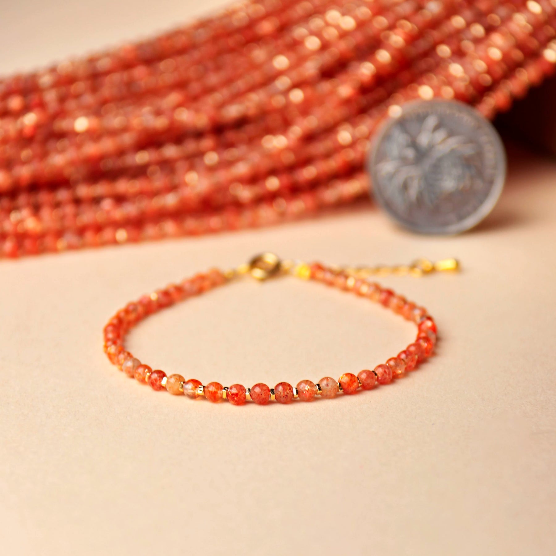 Arusha Golden Sunstone Chain Bracelet — product image 2
